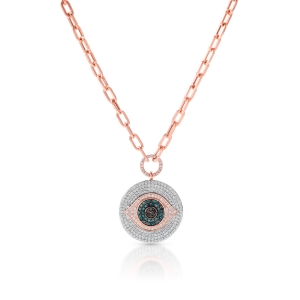 Anne Sisteron Evil Eye Chain Link Necklace