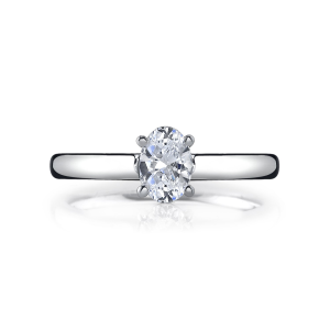 Kirk Bridal Oval Solitaire Engagement Ring 1015