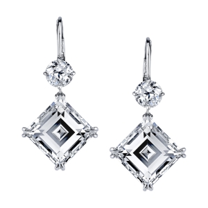 Kirk Couture Diamond Carre Cut Earrings JER234