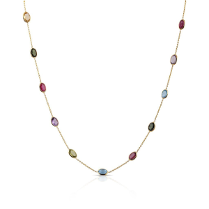 Tresor Fin Rainbow Gemstone Necklace F7112MX